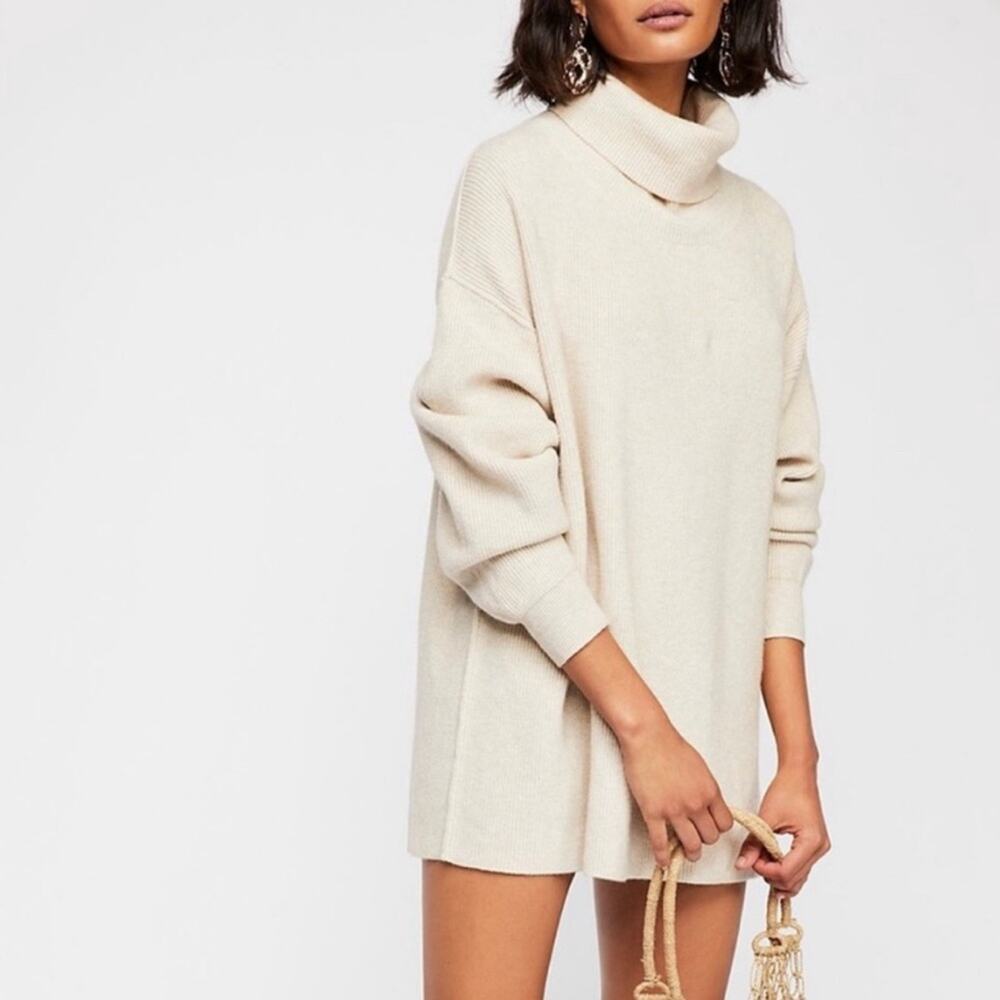 Free People Softly Structured Pullover Turtleneck… - image 1